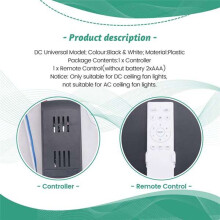 Universal Ceiling Fan Remote Control Kit 30W 6Speed Timing Function Replacement Remote for Ceiling Fans & Lights