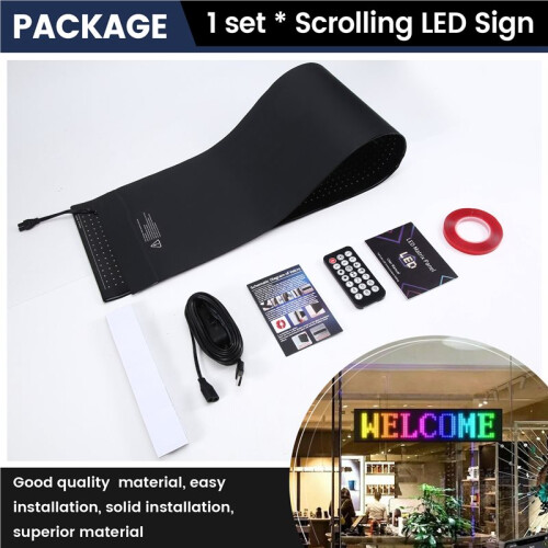 Scrolling LED Sign Programmable LED Sign  APP Control Bright Scrolling Text Car Christmas Advertising 2