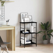 vidaXL Bookshelf Black Oak 50 x 33 x 82 cm Engineered Wood