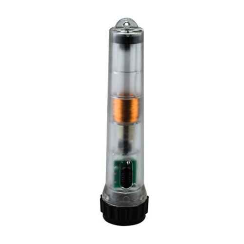 Self-Generated Transparent Emergency Fluorescent Torch Flashlight Hand-Cranked Charging Far-Pull Strong Magnet