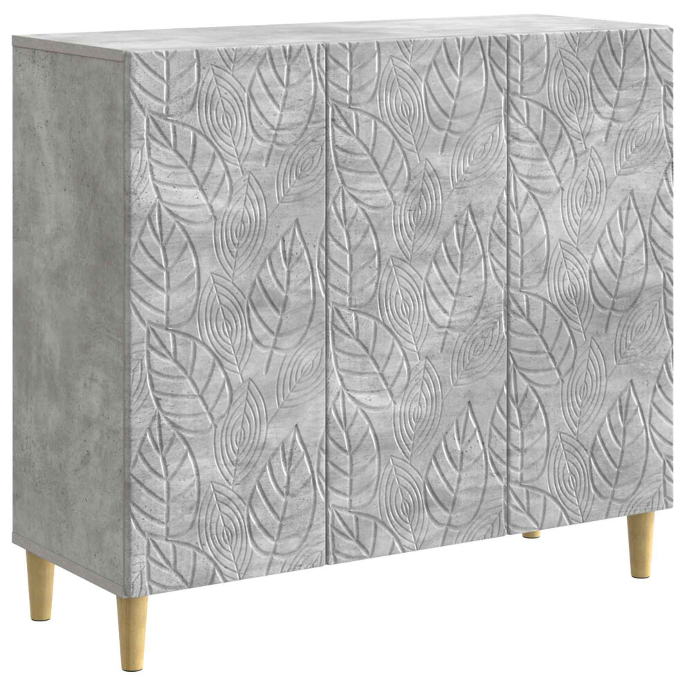 Vidaxl Sideboard Concrete 89 X 34.5 X 80 Cm Engineered Wood Grey