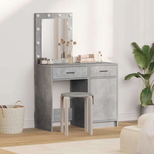 VidaXL vidaXL Dressing Table 2 pcs Grey 50 x 41 x 135 cm Engineered wood