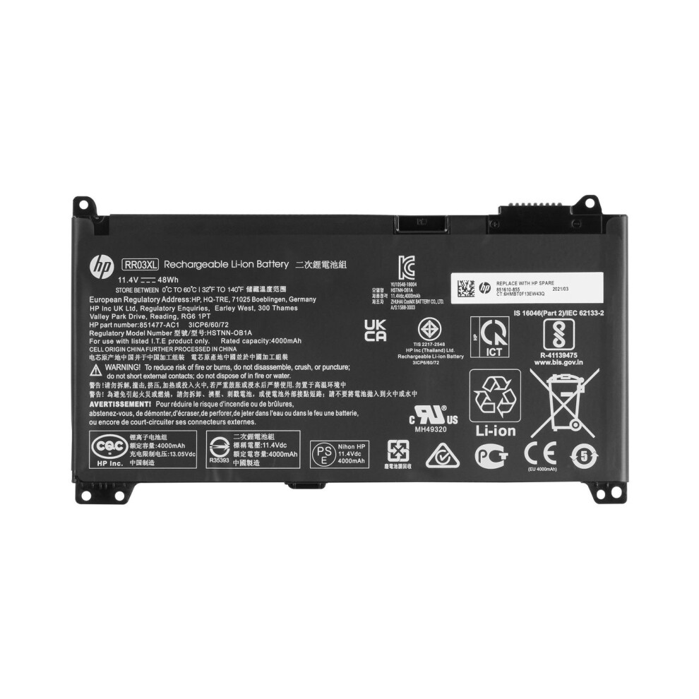 Hp 4210Mah 48Wh Li-Ion 4-Cell Rr03048xl-Pr
