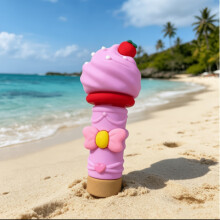 (Pink) Cute Ice Cream Mini Fine Mist Spray Bottle 5ml Decor Pres Spray Leak Proof Portable Empty Bottle Girl Travel Perfume Storage Use
