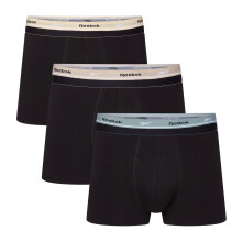 (M, Black) Reebok Mens Cotton Blend Boxer Shorts (Pack of 3)