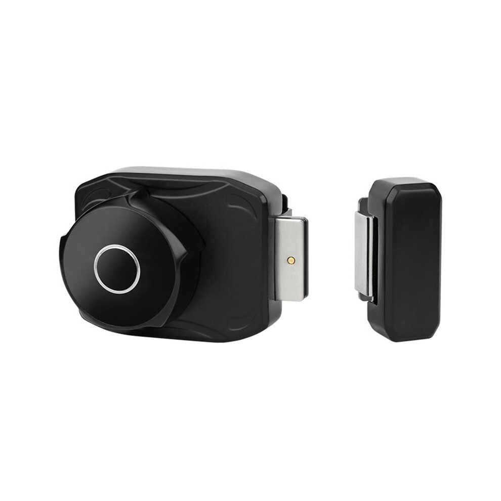 Electric Fingerprint Lock For Frameless Glass Doors, Push-Pull Sliding Glass Cabinet Showcase Black 4761367215624