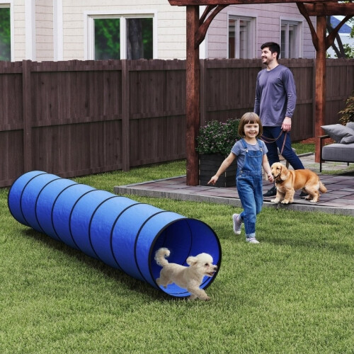 Tunnel d'agilité pour chiens de petite et moyenne taille, bleu 1