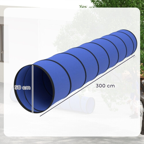 Tunnel d'agilité pour chiens de petite et moyenne taille, bleu 2