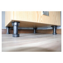 20 Pack Adjustable Cabinet Leveler Legs for Furniture and Cabinets, Black