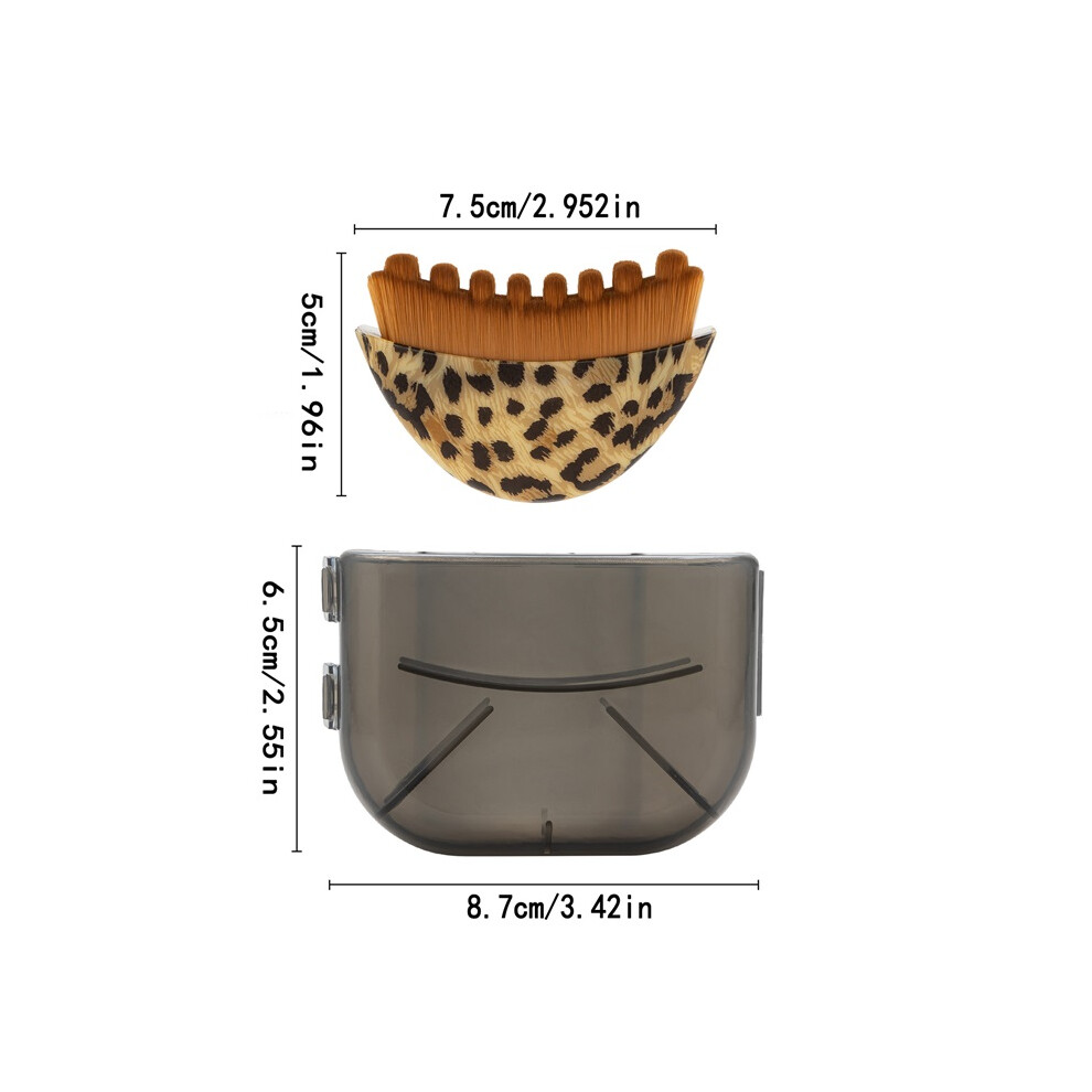 Stoyotu (Leopard Print Boxed) Facial Gua Sha Brush Lymphatic Massage Tool For Face Eye Neck