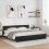 VidaXL vidaXL Bed Frame with Headboard Black Oak 180 x 200 cm Engineered Wood 1