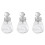 3X TöM Nagellack Makeup Remover Pump Dispenser Glas Push Down Pressflaska 1