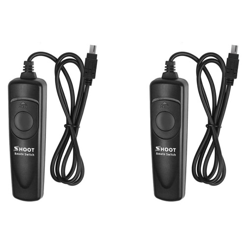 2X SHOOT MC-DC2 Remote Release for  Cord Shutter Trigger for  D90 D600 D3200 D3300 D5000 D5100 D5200 D5300