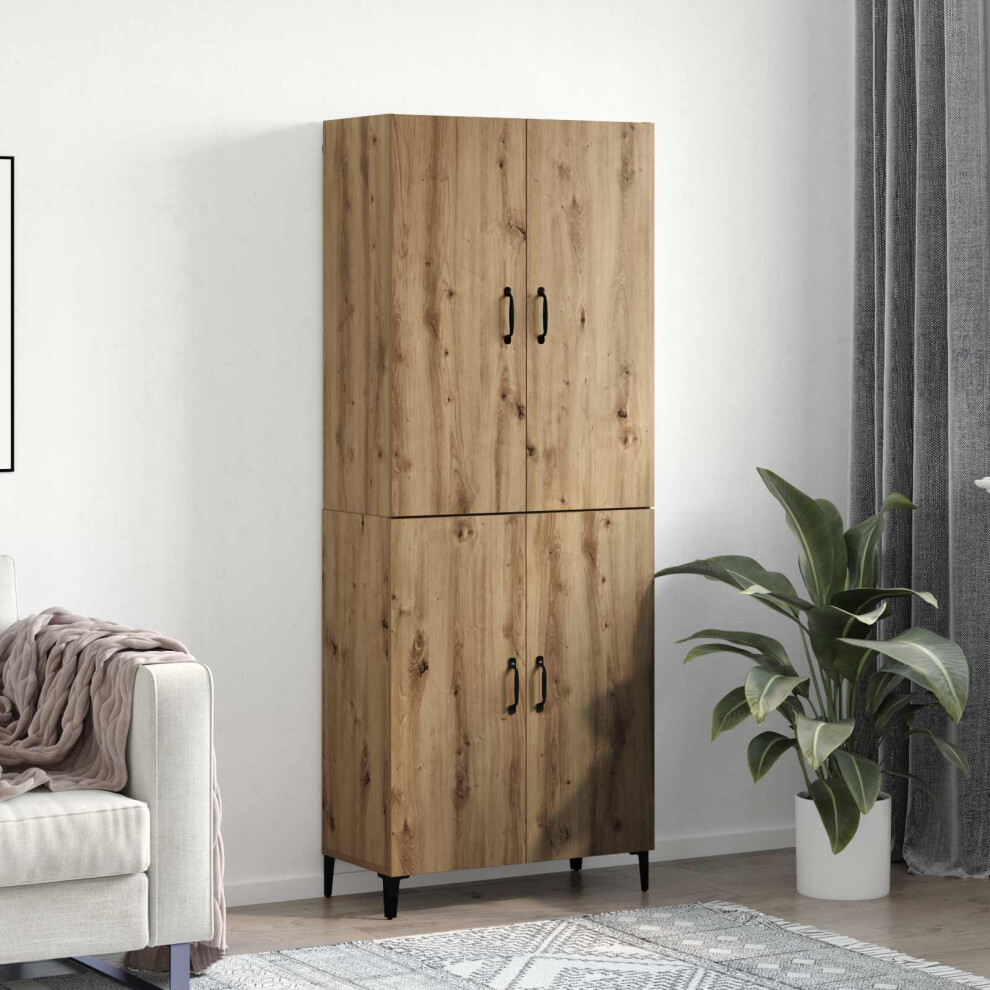 Vidaxl Highboard 2 Pcs Artisan Oak Engineered Wood