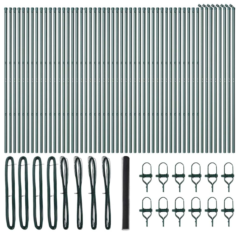 Vidaxl Ground Fix Welded Wire Fence 100 X 1.5 M (W X H)