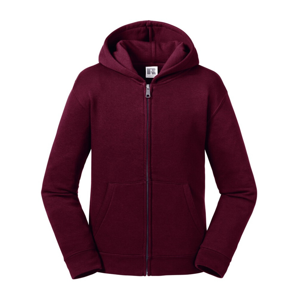 Russell (5-6 Years, Burgundy) Kids/Childrens Authentic Zip Hooded Sweatshirt