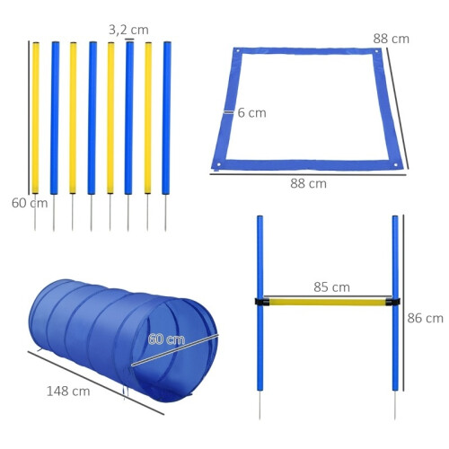 Kit de treinamento de agilidade para cães com túnel e bolsa de armazenamento. 2