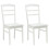 VidaXL vidaXL Dining Chair 2 pcs White Solid Rubber Wood 4
