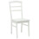 VidaXL vidaXL Dining Chair 2 pcs White Solid Rubber Wood 5
