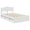 VidaXL vidaXL Bed Frame with Headboard White 120 x 190 cm Solid Pine Wood 5