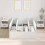 VidaXL vidaXL Storage Bed Frame White 120 x 190 cm Engineered Wood 5