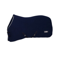 (5' 6", Navy/White) Saxon Defiant Standard-Neck Fleece Horse Rug