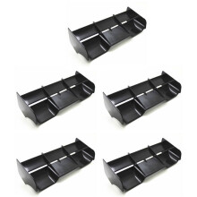 5X 1:8 Buggy RC Cars RC Plastic Nylon Tail Wing for 1/8 Scale Nitro Electric Powered Off Road BuggyTruck Remote,Black