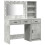 VidaXL vidaXL Dressing Table with Mirror Lights 2 pcs Grey Engineered Wood 5