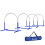 Set portatile per agility dog con quattro archi, blu e bianco 1