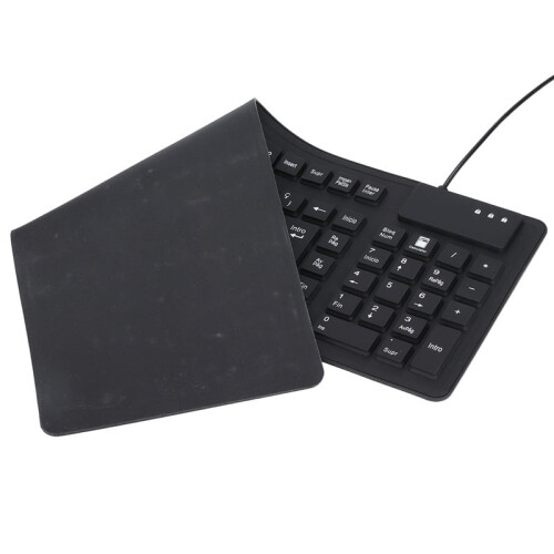 108 Keys Spanish Keyboard Portable Silicone Foldable Quiet Waterproof Dustproof Keyboard for Office Laptops Computers 1