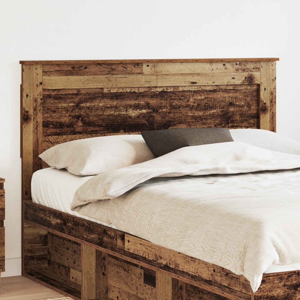 Vidaxl Headboard With Headboard Old Wood 160 Cm Engineered Wood