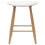 VidaXL vidaXL Dining Chairs 2 pcs Natural 46 x 37 x 63 cm Solid Rubber Wood 5