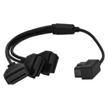 OBDII Extension Cable 16pin Male to 3 Female Adapter OBD2 Diagnostic Cable Splitter for Auto Diagnostic Tool Scanner