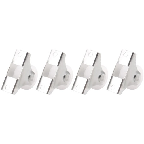 80 Pcs White Plastic 25mm Diameter Furniture Replacement Caster Wheel 1