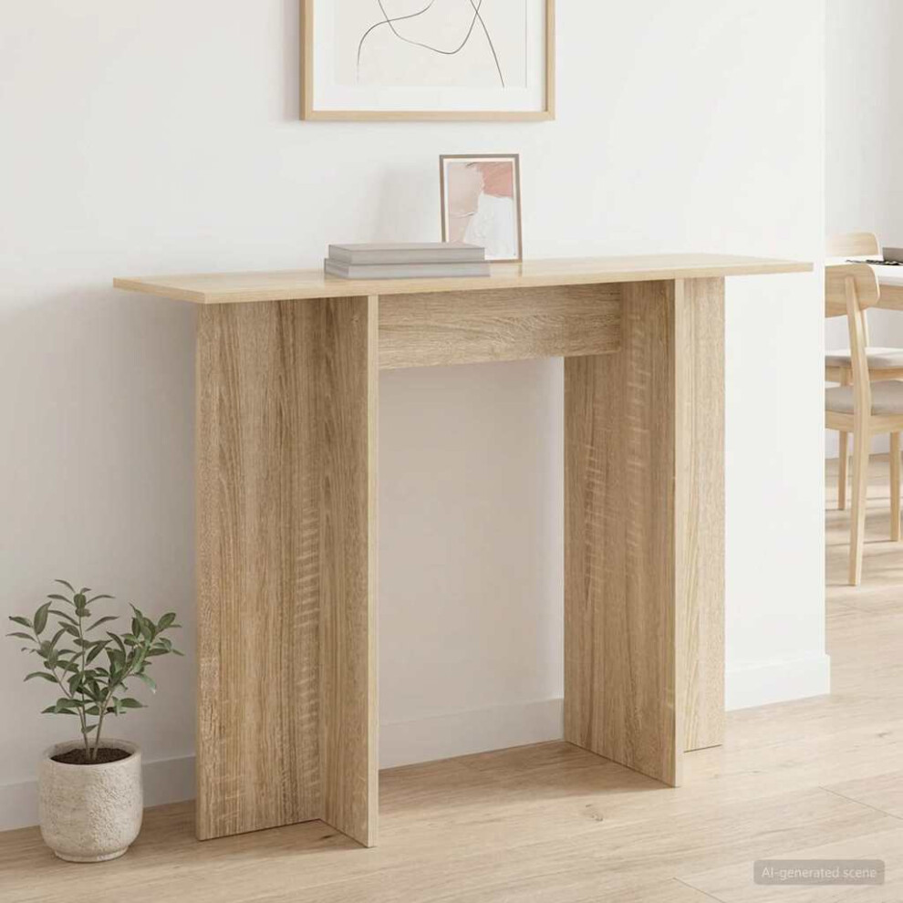 Vidaxl Console Table Sonoma Oak 100 X 30 X 75 Cm Engineered Wood