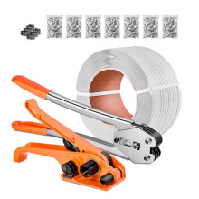 Umreifungsset mit PP-Band von 975 m-Duoku-Spannwerkzeug und Spanner-1000 Metallverschlüsse