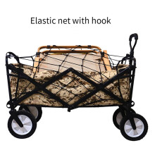 2X Camping Wagon Net Elastic Cover Net with Clip Folding Trolley Luggage Cart Beach Cart Rope Accessories