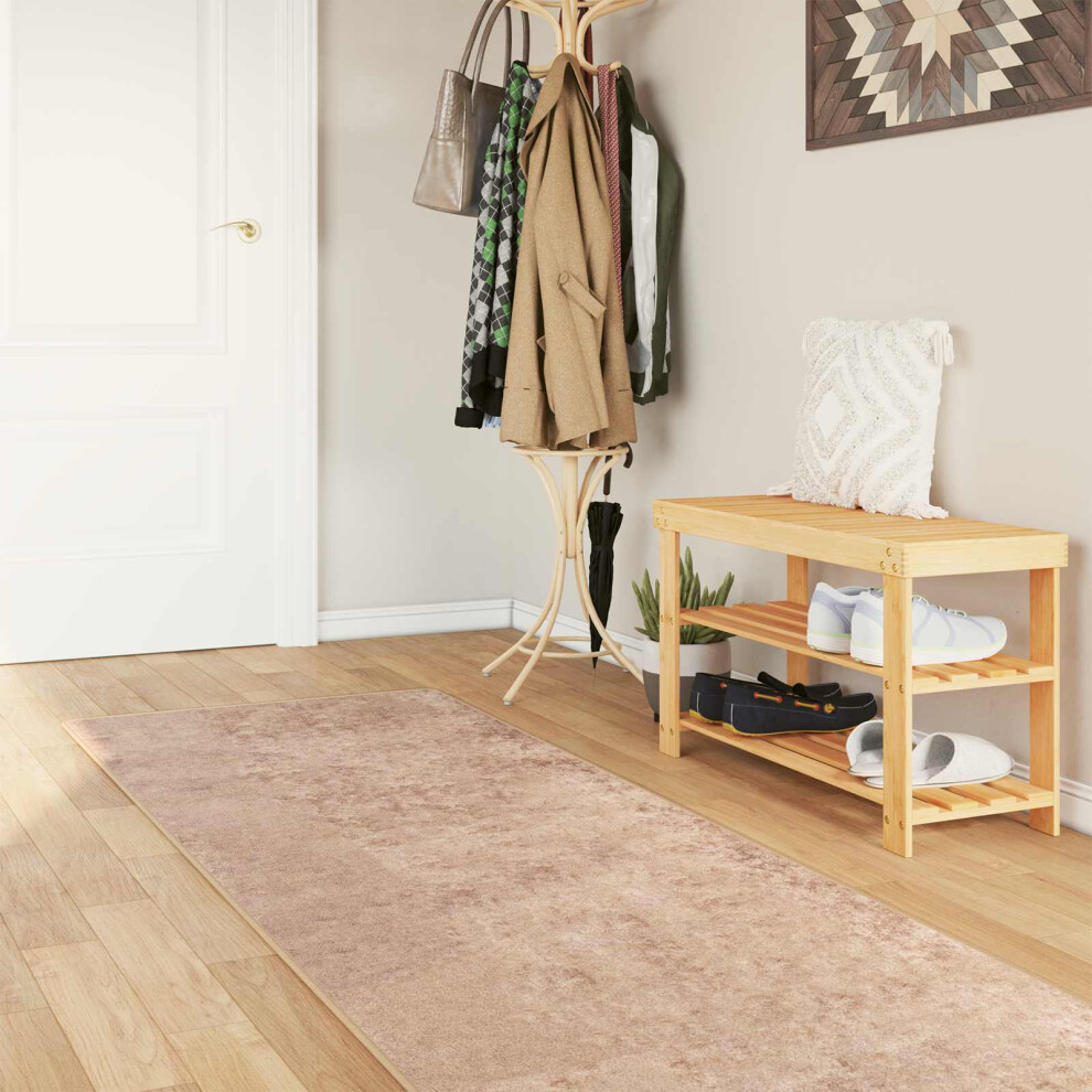 Vidaxl Rug Runner Marsa Sand 80 X 450 Cm Polyester And Pvc