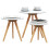 VidaXL vidaXL Coffee Table 3 pcs Brown Solid Walnut Wood 4