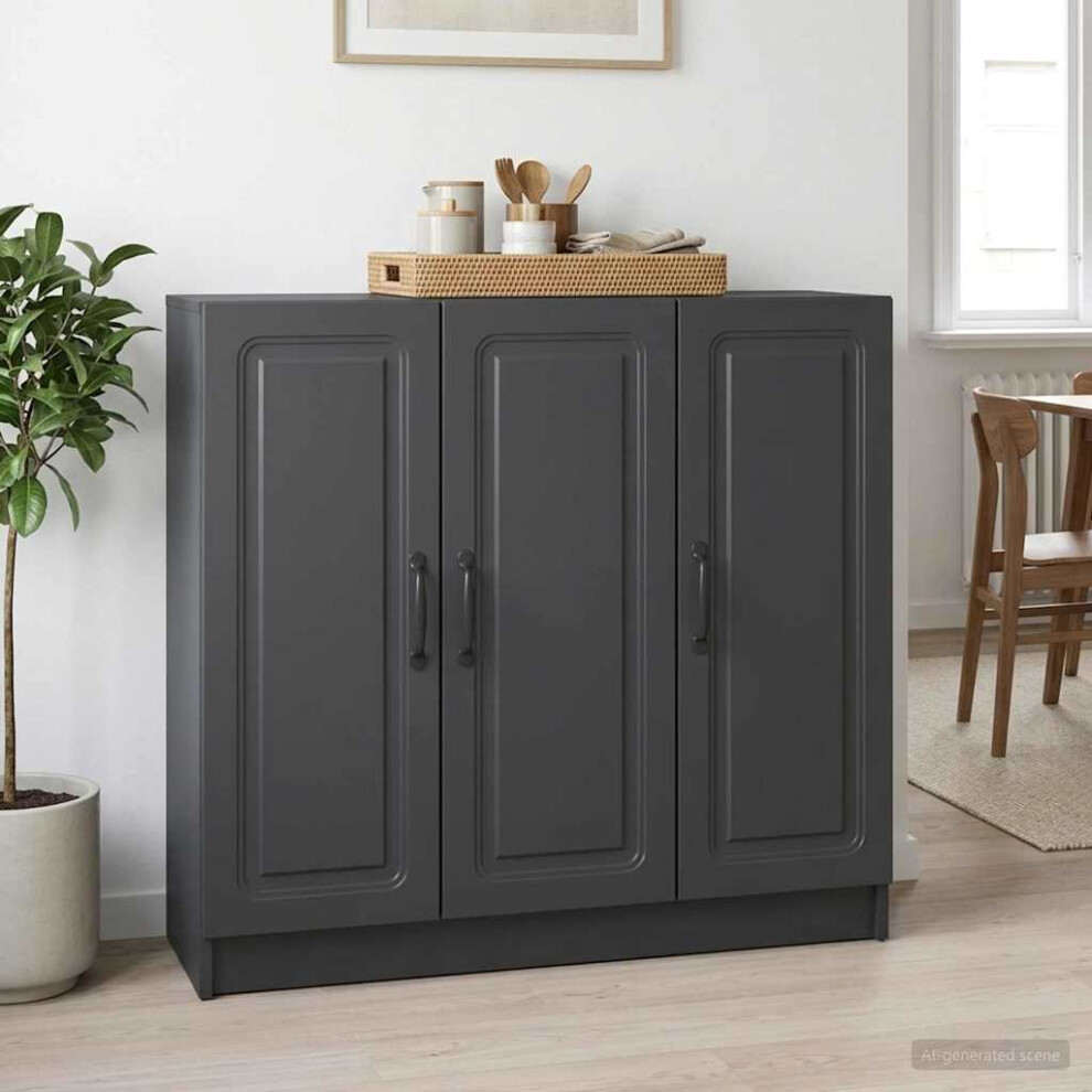 Vidaxl Sideboard 89 X 34.5 X 77 Cm Engineered Wood Black