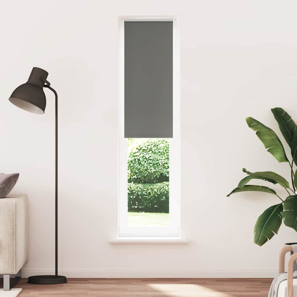 Vidaxl Roller Blind Blackout Grey 60X230 Cm Fabric Width 55.7 Cm Polyester