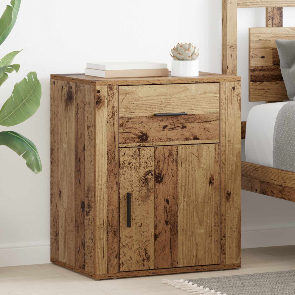 Vidaxl Bedside Cabinet Old Wood 35 X 50 X 60 Cm Engineered Wood