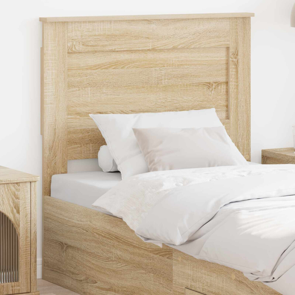 Vidaxl Headboard With Headboard Sonoma Oak 80 Cm Engineered Wood