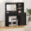 VidaXL vidaXL Dressing Table with Mirror Lights 2 pcs Black Engineered Wood 1