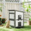 Maison de chat extérieure en bois imperméable avec fenêtres 2