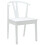 VidaXL vidaXL Dining Chair 2 pcs White and White Solid Rubber Wood 5