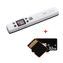(White 32G) Portable iScan Wifi Scanner Handheld Zero Margin Scanner 1050DPI HD Scanner JPG/PDF for Business Reciepts Scan Document Images