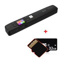 (Black 32G) Portable iScan Wifi Scanner Handheld Zero Margin Scanner 1050DPI HD Scanner JPG/PDF for Business Reciepts Scan Document Images