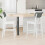 VidaXL vidaXL Dining Chairs 2 pcs White 48 x 49 x 95 cm Solid Rubber Wood 1