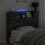 VidaXL vidaXL Storage Headboard with LED Black Oak Engineered Wood 5